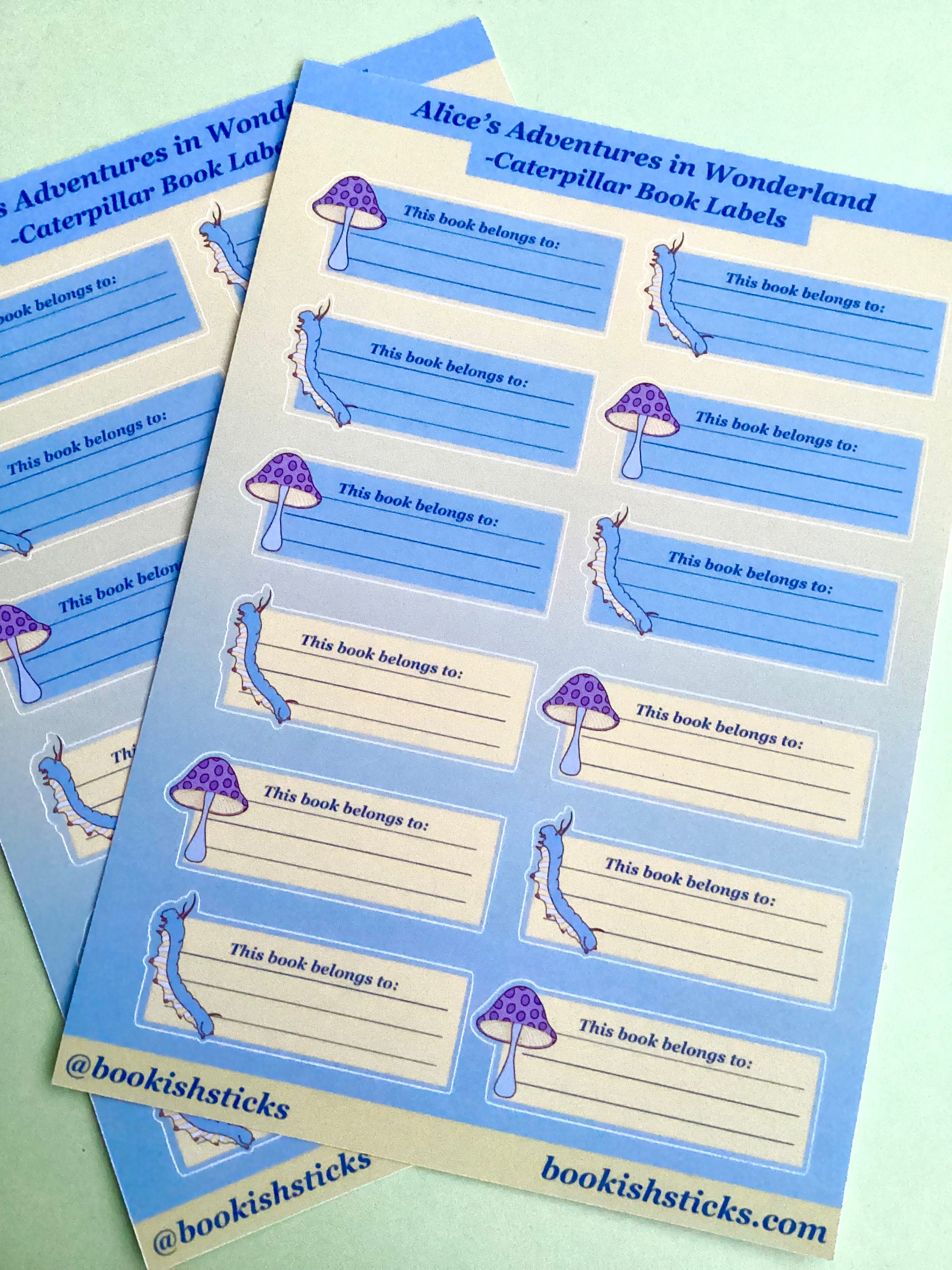 Caterpillar Book Labels