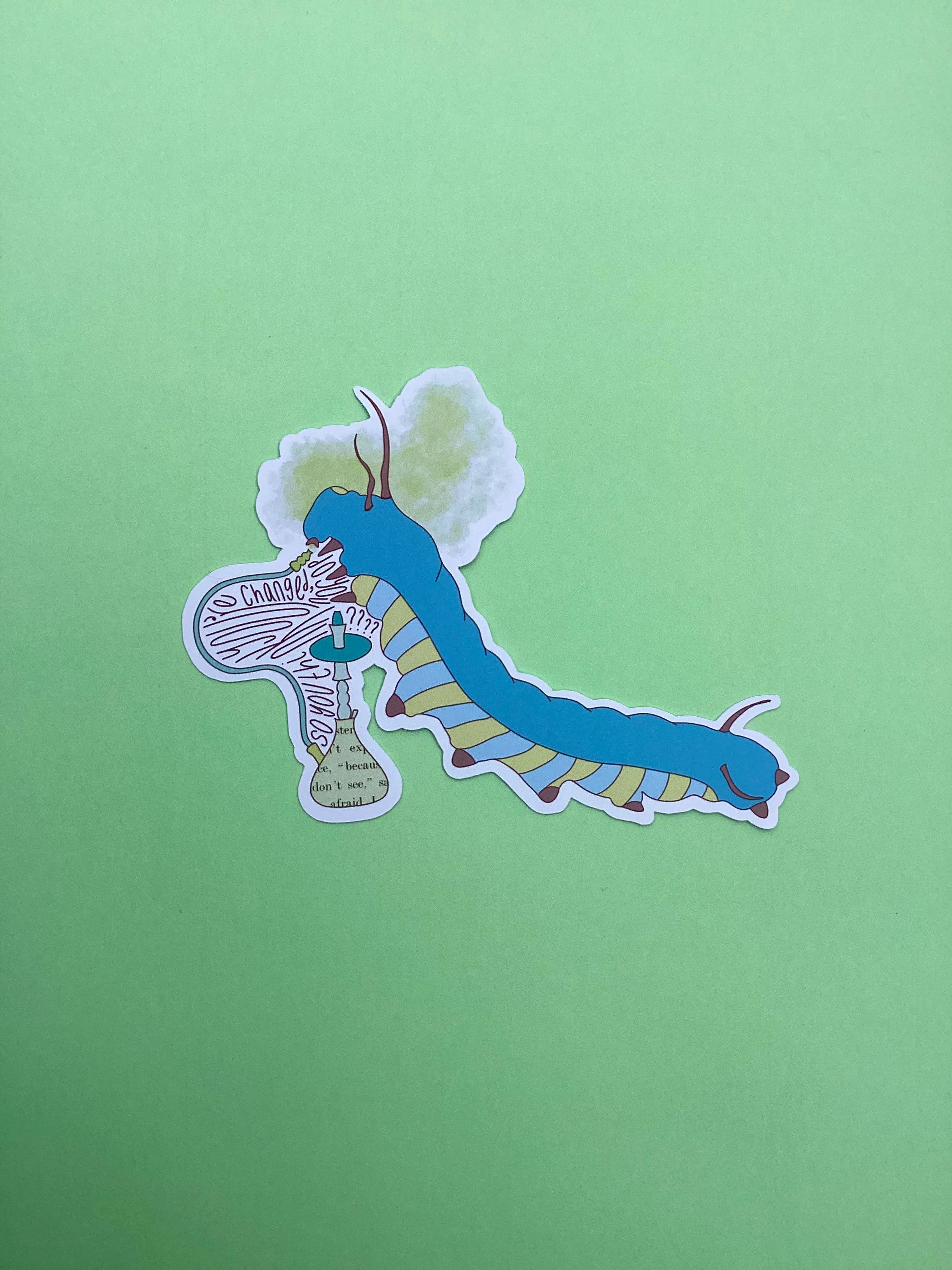 Caterpillar Hookah Sticker
